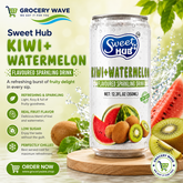 SWEET HUB KIWI & WATERMELON FLAVOURED SPARKLING WATER 350ML