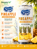 SWEET HUB PINEAPPLE FLAVOURED SPARKLING WATER 350ML