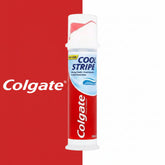 Colgate Cool Stripe Toothpaste Pump 100 ml - Cavity Protection - Strengthens Teeth - Freshens Breath - Fights Cavities - Fluoride Toothpaste