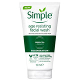Simple – Age Resisting Face Wash – Green Tea & Pre-Biotic Cleanser – 150ml
