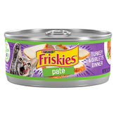 Friskies Adult Turkey and Giblets Pate Wet Cat Food, 5.5 oz. (156G)