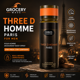 HIBA'S COLLECTION THREE D HOMME PARIS FOR MEN BODY SPRAY 200ML