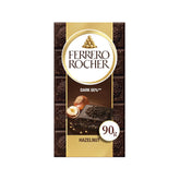 Ferrero Rocher Hazelnut Dark 55% Chocolate Bar 90G