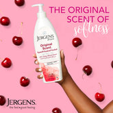Jergens Original Scent Body Lotion - 400 ml, Cherry Almond Fragrance, Long-Lasting Hydration, Non-Greasy Deep Moisturizer for Normal to Dry Skin, 400 ml