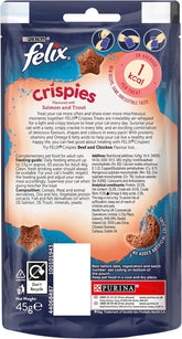 FELIX CAT BISCUIT CRISPIES SALMON AND TROUT 45 GM