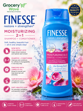 FINESSE MOISTURIZING 2 IN 1 SHAMPOO+CONDITIONER 384ML