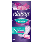 Always Dailies Singles Pantyliners, Normal, 20-Pack