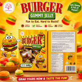 Daffodils Burger Gummy Jelly 648g Box Of 72pc’s