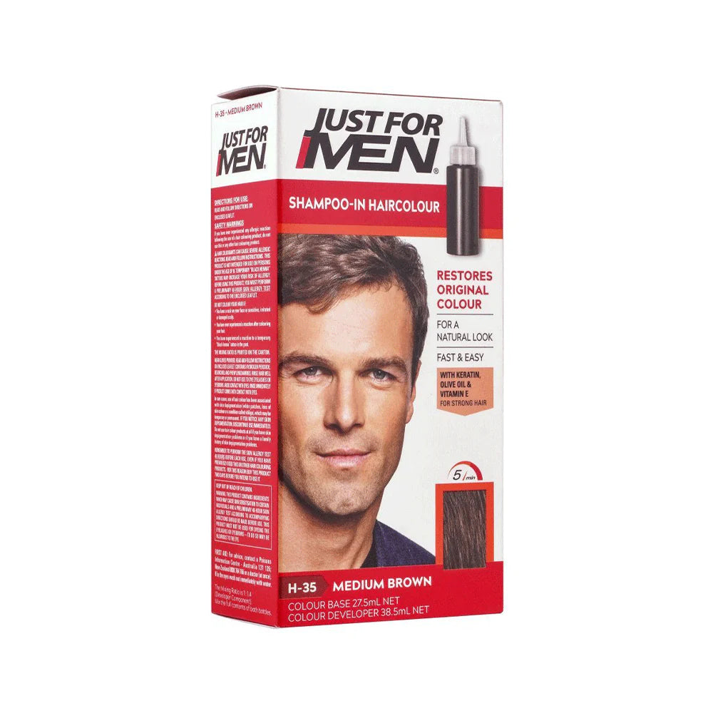 Just For Men Shampoo-In Hair Colour, H-35 Medium Brown