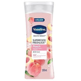 VASELINE BODY LOTION HEALTHY BRIGHT SUPER FOOD FRESH LOCK PEACH 100ML