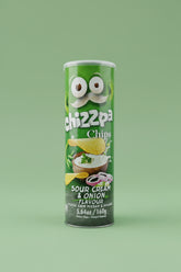 Chizzpa Potato Crispy Chips Sour Cream & Onion Flavour 160g Tin