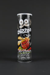 Chizzpa Potato Crispy Chips Hot & Spicy Flavour 160g Tin