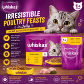 Whiskas Poultry Feasts In Jelly 1+ Adult Wet Cat Food Pouches 12X85G