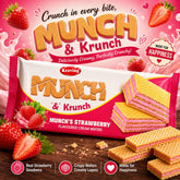 Kraving Munch & Krunch Munch's Strawberry Flavoured Cream Wafers 75g