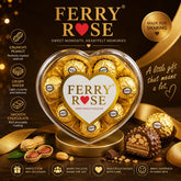 FERRY ROSE CHOCOLATE HEART SHAPE BOX T-8 100 GM