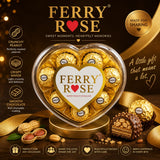 FERRY ROSE CHOCOLATE HEART SHAPE BOX T-8 100 GM