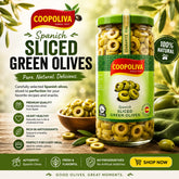 Coopoliva Sliced Green Olives 450g
