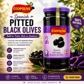 Coopoliva Spanish Black Olives Pitted 450G