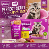 Whiskas® Kitten 2-12 Months Poultry Feasts In Jelly Wet Kitten Food Pouches 12 X 85G