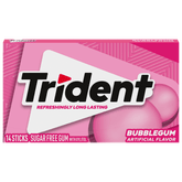 Trident Bubblegum Sugar Free Gum 14 Sticks