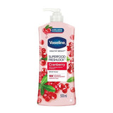 VASELINE BODY LOTION HEALTHY BRIGHT SUPER FOOD FRESH LOCK CRANBERRY 500ML