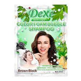 DEXE COLOR FOAM BUBBLE SHAMPOO BROWN BLACK 10X25ML
