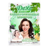 DEXE COLOR FOAM BUBBLE SHAMPOO BROWN BLACK 10X25ML