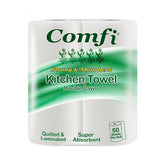 COMFI DOUBLE LAYER KITCHEN TOWEL 50 SHEET WHITE