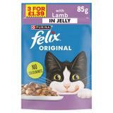Felix Original Adult Cat Wet Food Lamb In Jelly - 85G