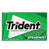 Trident Spearmint Sugar Free Chewing Gum 14 Sticks