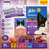 FELIX CHUNKS IN JELLY MIXED VARIETY SELECTION PMP £3.99 12X85G