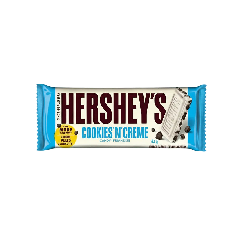 HERSHEY'S COOKIES 'N' CREME Candy Bar, 43g