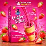 KERNEL POP WAFER ROLLS STRAWBERRY 80G