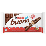 Kinder Bueno Milk Chocolate Covered Wafer Hazelnut Filling 43g