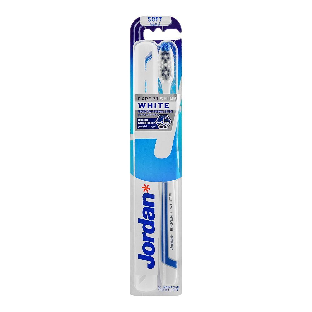 JORDAN EXP SHINY WHITE SOFT TOOTHBRUSH