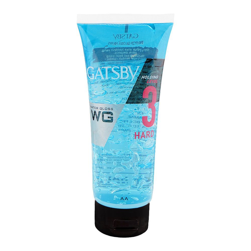 Gatsby Water Gloss Hard Hold Level 3 Hard Hair Styling Gel, 100g