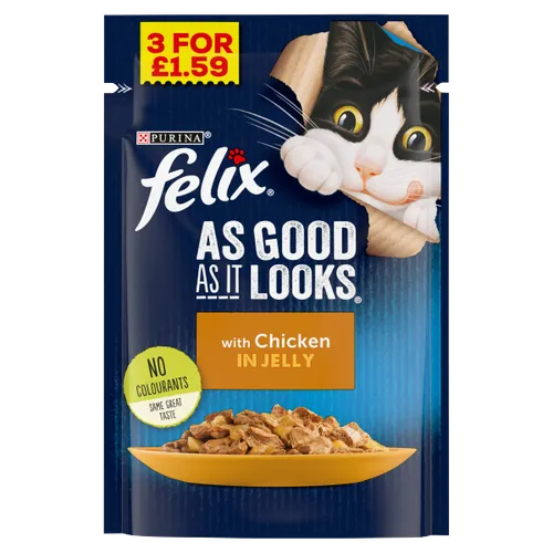 Felix As Good As It Looks Chicken In Jelly Pouch Pmp £1.59 100g
