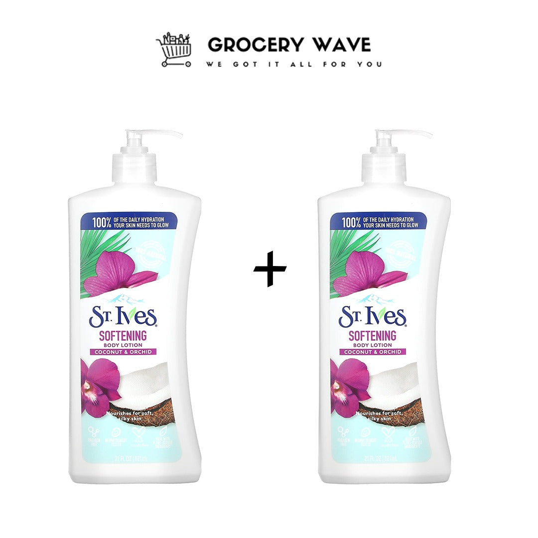 St.lves Body Lotion Softening Coconut & Orchid 621ml 1+1