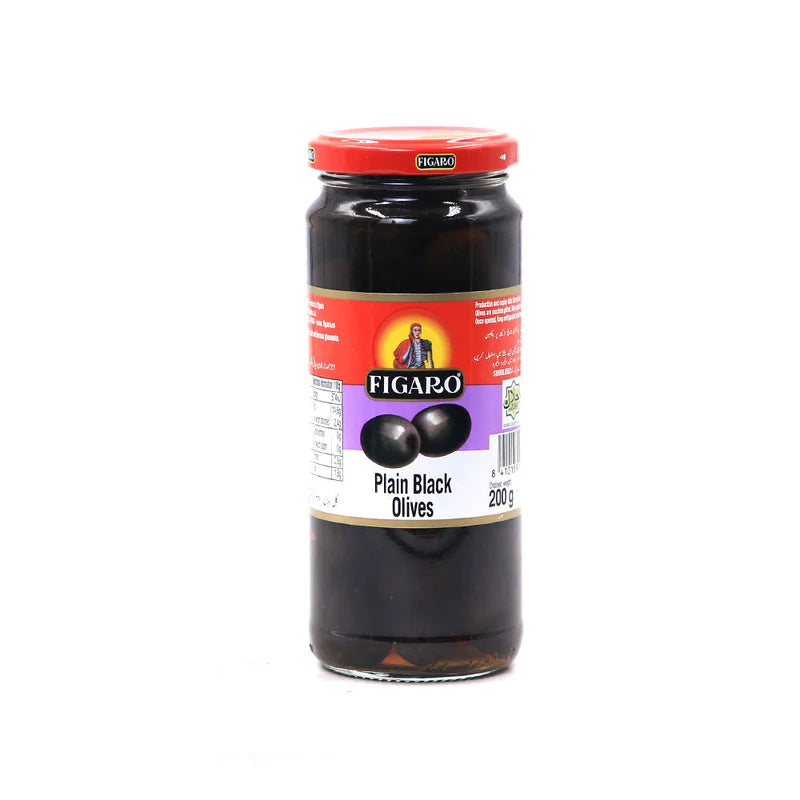 Figaro Plain Black Olives 340g
