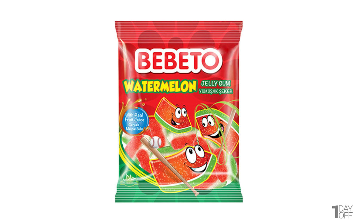 Bebeto Watermelon jelly green packet 80g