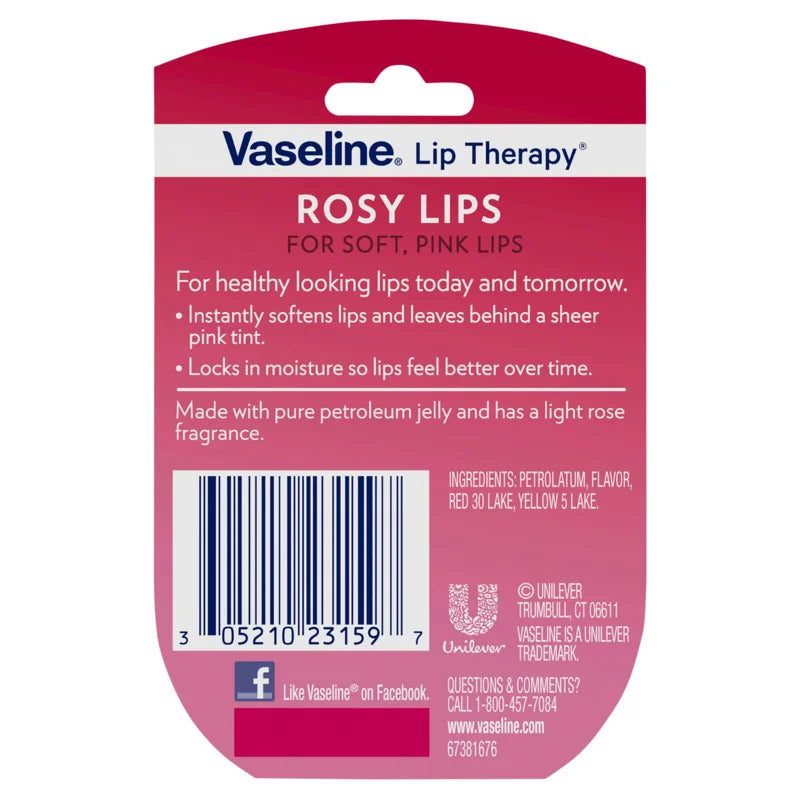 Vaseline Lip Therapy Rosy Lips Tub 7g