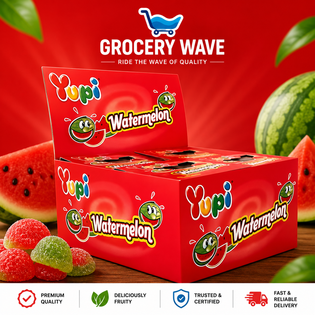 Yupi Watermelon Jelly 336gm