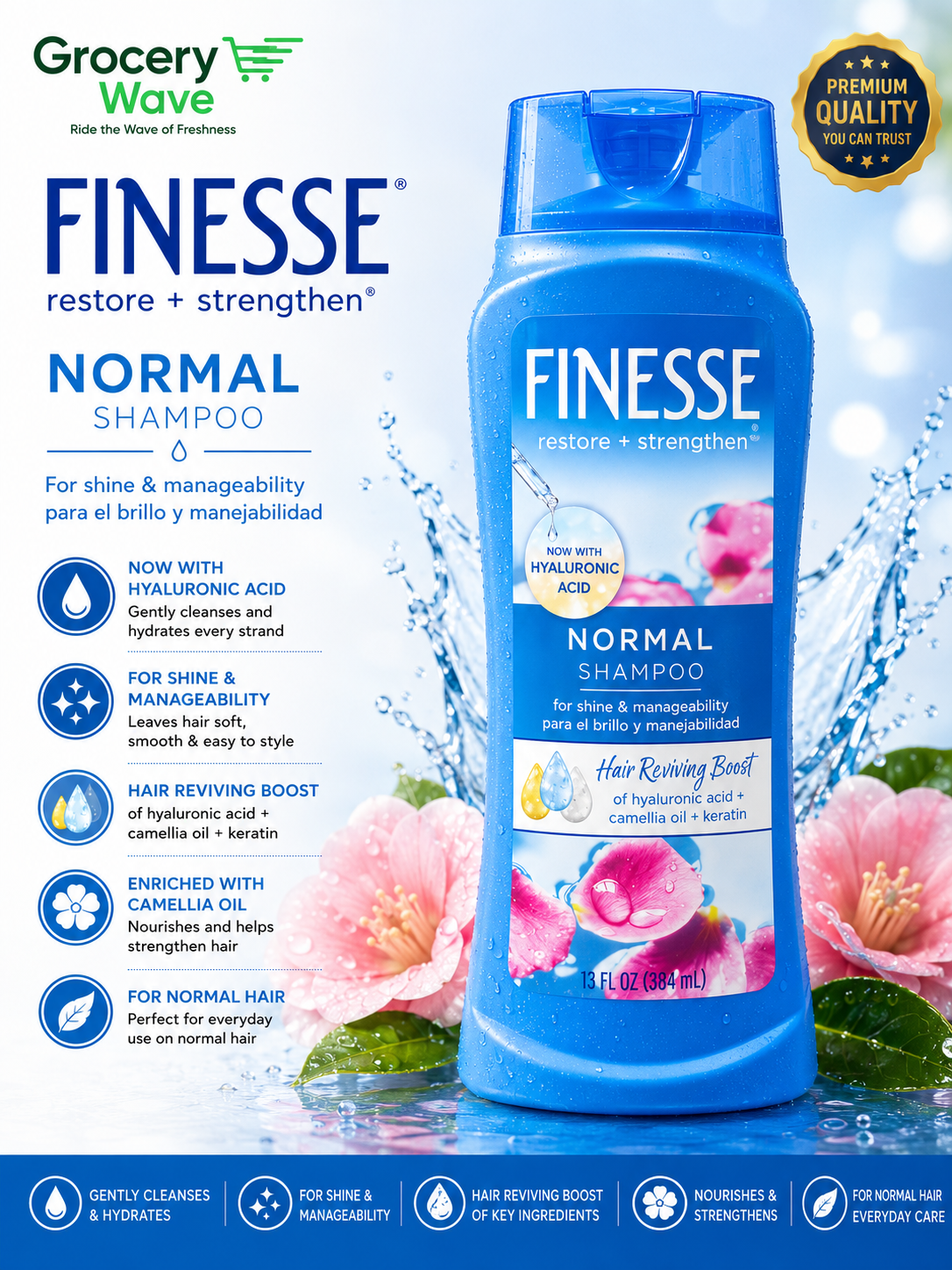 FINESSE NORMAL SHAMPOO 384ML