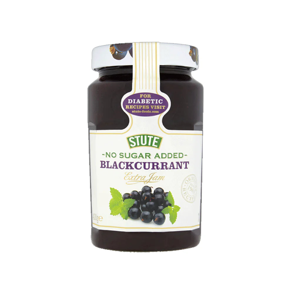 Stute Foods No Sugar Added Blackcurrant Jam 430g