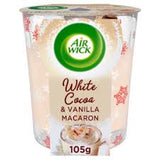 Air Wick Candle White Cocoa & Vanilla Macaron 105g