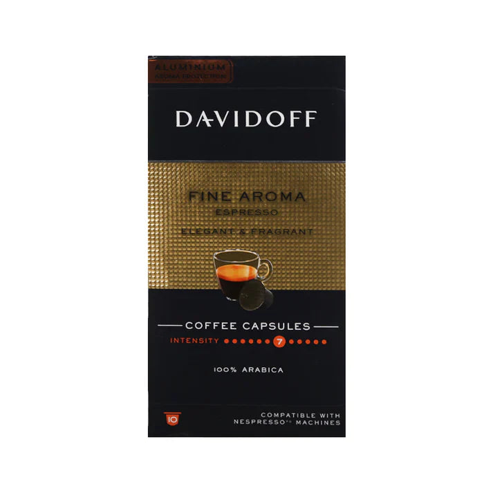 DAVIDOFF FINE AROMA ESPRESSO ELEGANT & FRAGRANT COFFEE CAPSU