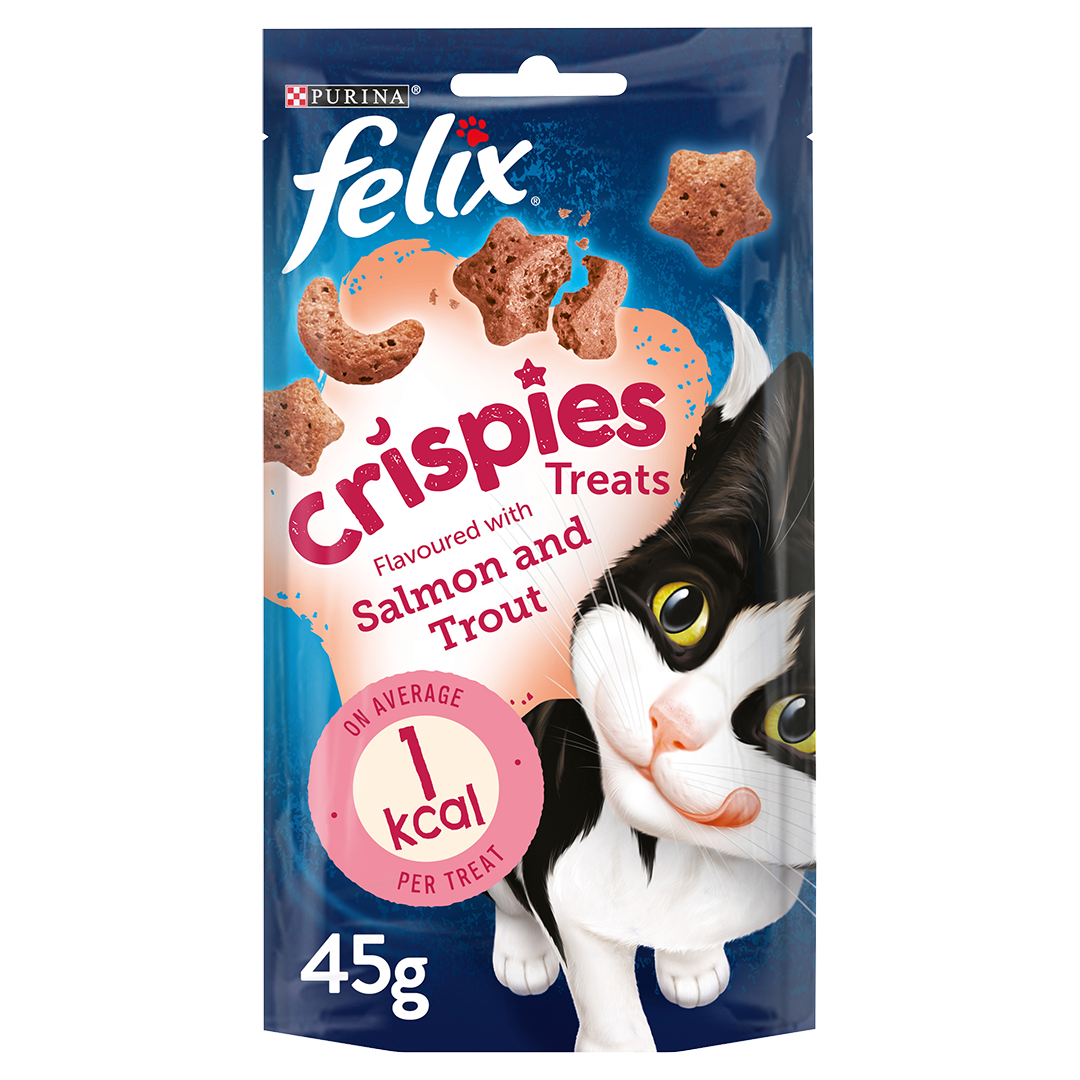 FELIX CAT BISCUIT CRISPIES SALMON AND TROUT 45 GM