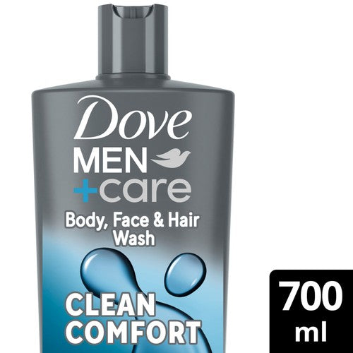 DOVE MEN BODY FACE & HAIR WASH CLEAN COMFORT 700ML