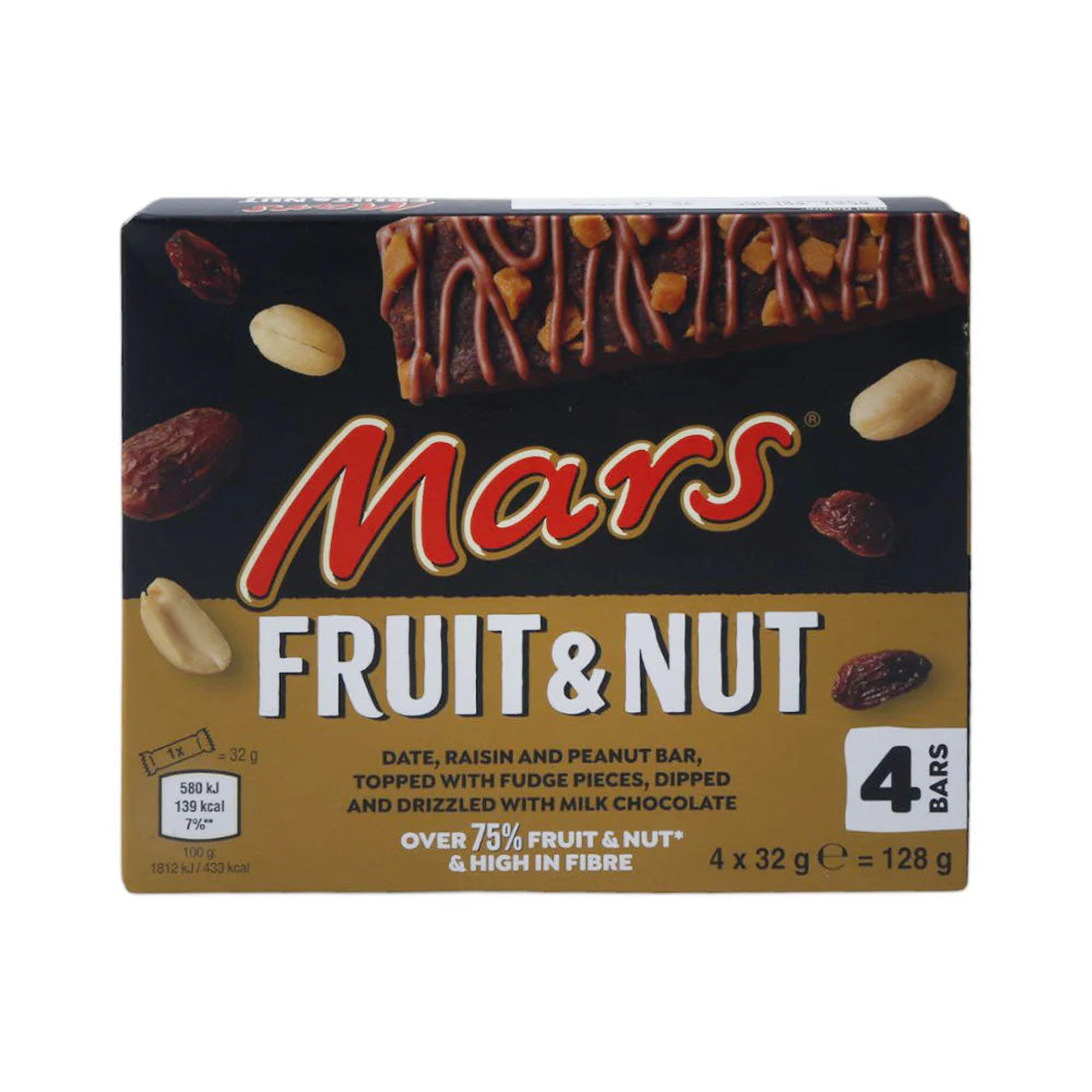MARS CHOCOLATE BARS TRIPLE TREAT FRUIT NUT & CHOCOLATE 4X32