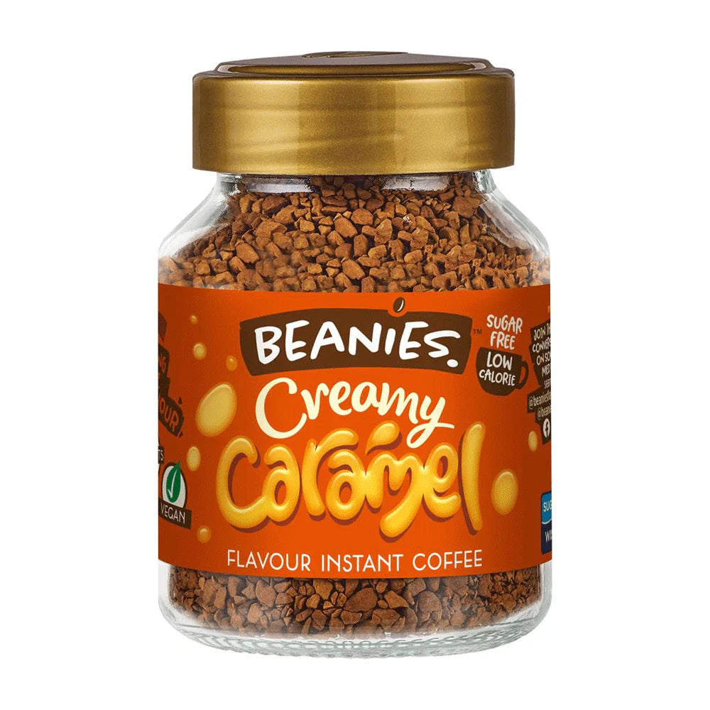 Beanies Creamy Caramel Flavour Instant Coffee 50g